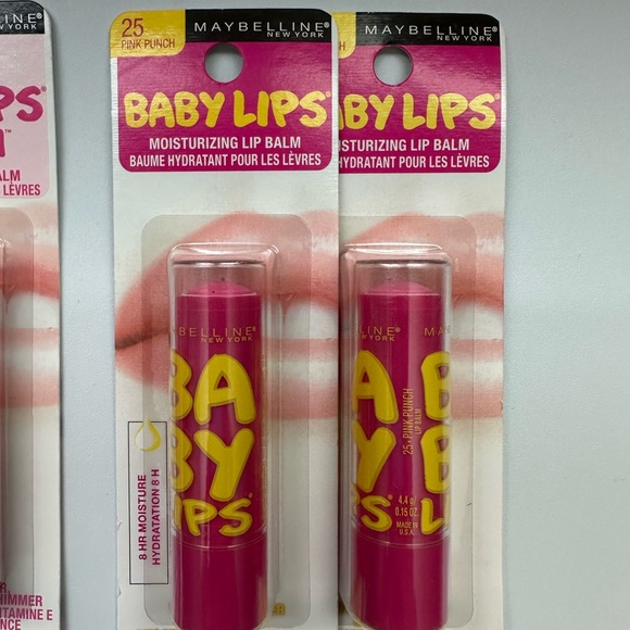 8 pc Maybelline Baby Lips Lip Balm - Pink and Blue Variety - Picture 4 of 6